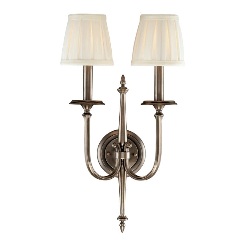 Hudson Valley Jefferson 2-Light 21" Wall Sconce in Antique Nickel