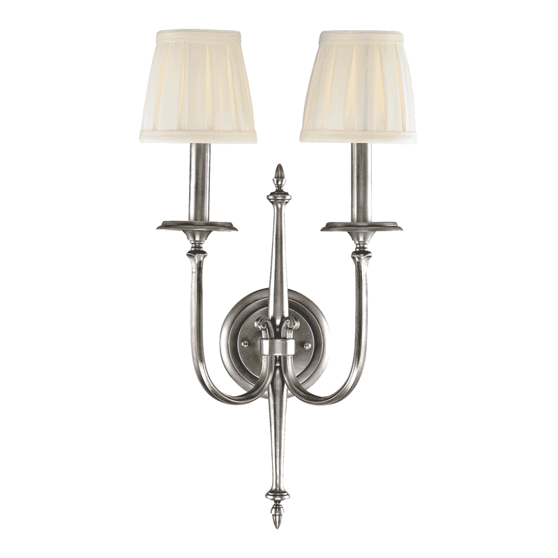 Hudson Valley Jefferson 2-Light 21" Wall Sconce in Polished Nickel