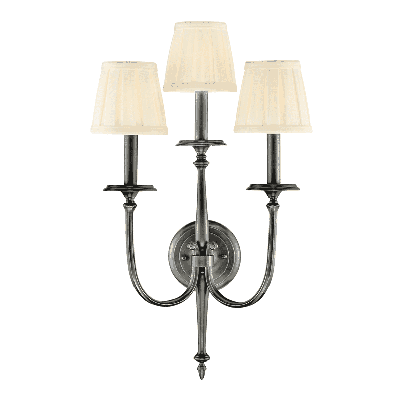 Hudson Valley Jefferson 3-Light 24" Wall Sconce in Antique Nickel