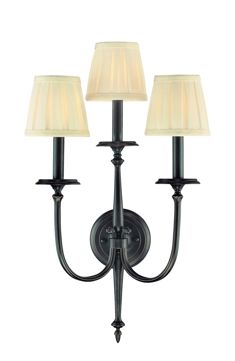 Hudson Valley Jefferson 3-Light 24" Wall Sconce in Old Bronze