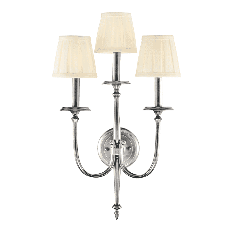 Hudson Valley Jefferson 3-Light 24" Wall Sconce in Polished Nickel