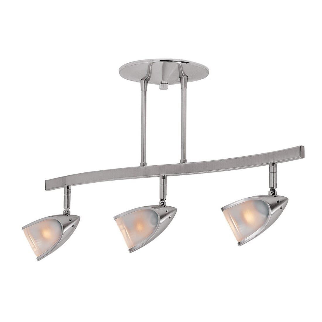 Access Lighting Comet 3-Light Semi-Flush in Brushed Steel