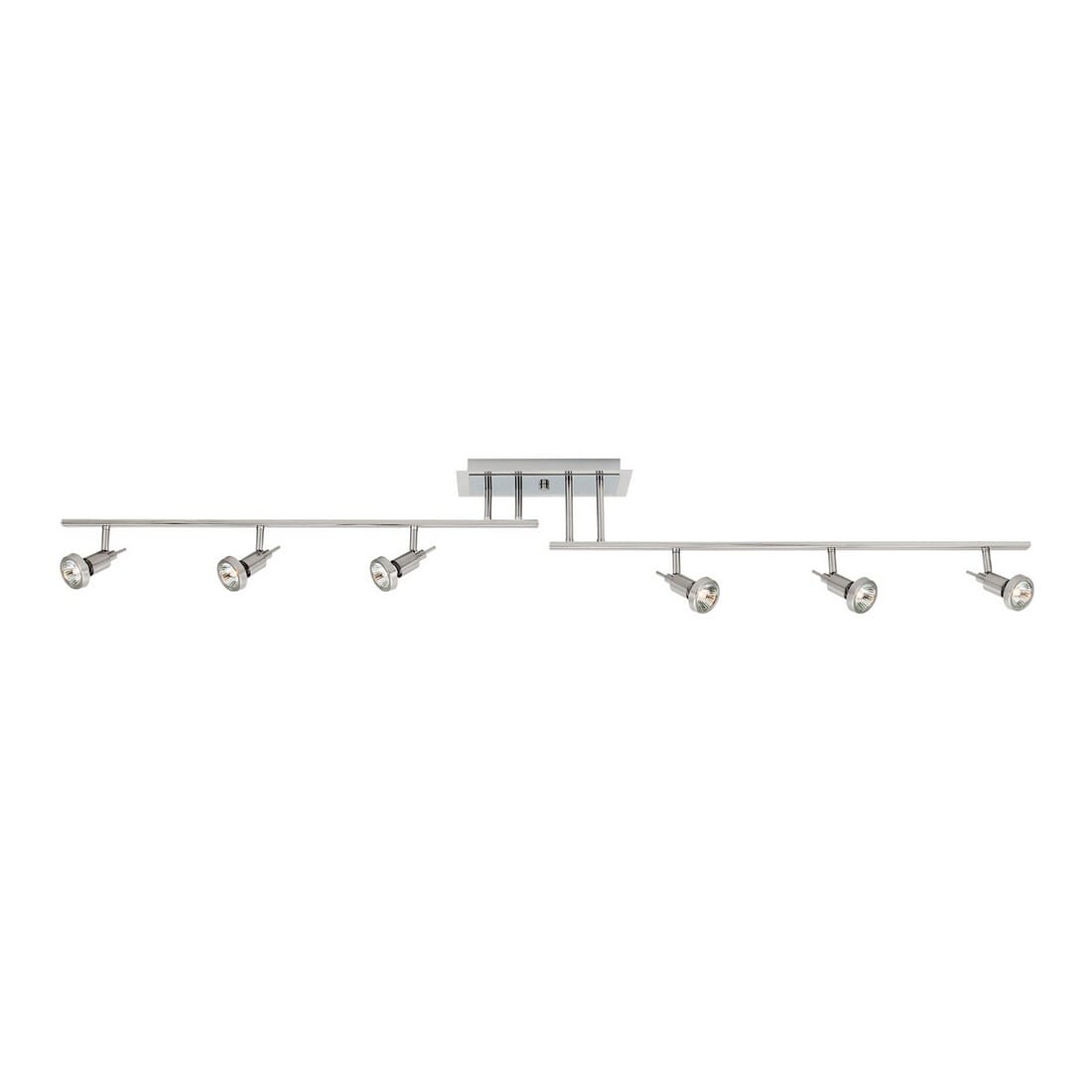 Access Lighting Viper 6-Light Off-Set Semi-Flush in Brushed Steel