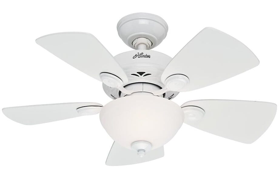 Hunter Watson 2-Light 34" Indoor Ceiling Fan in Snow White