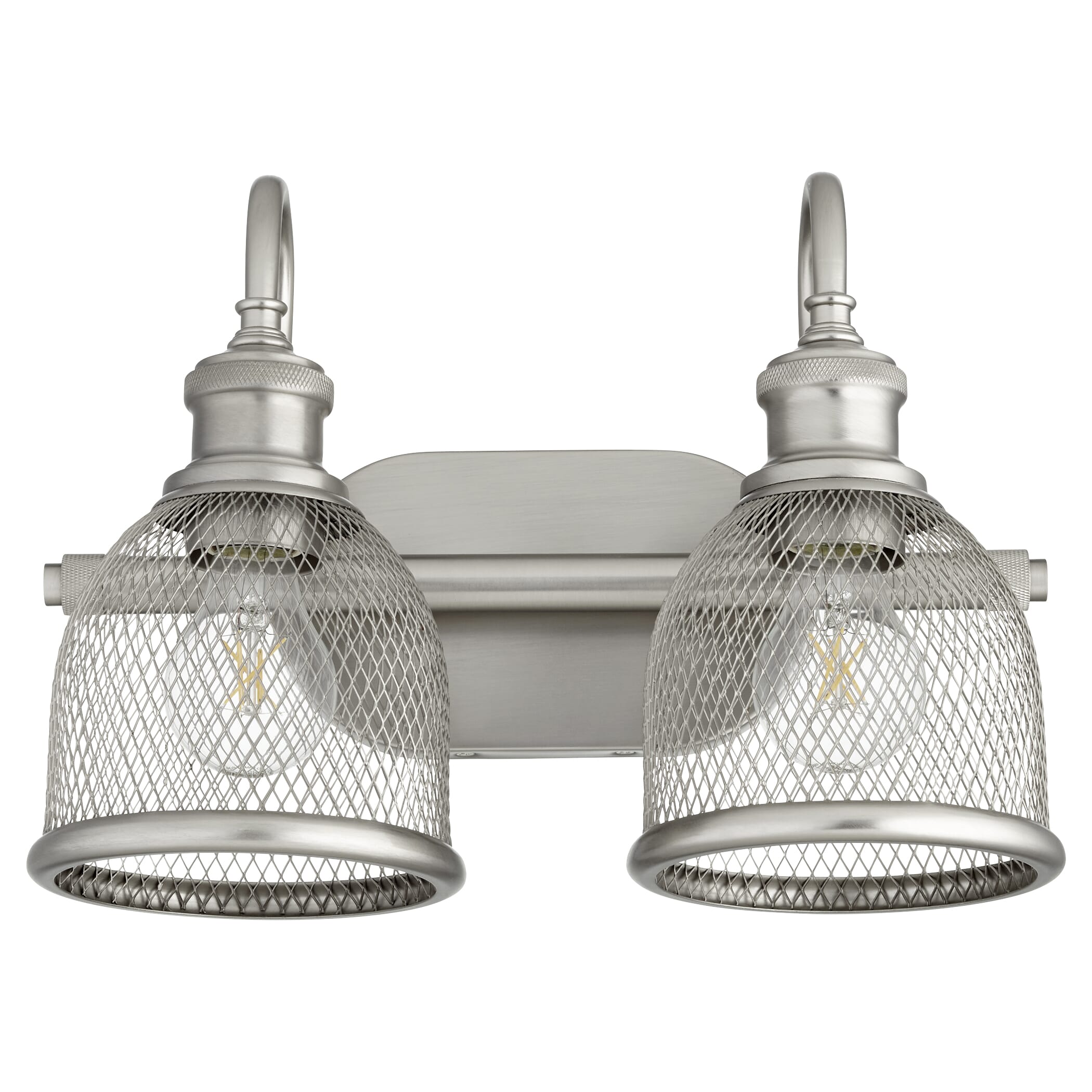 Quorum Omni 2-Light 11" Bathroom Vanity Light in Satin Nickel