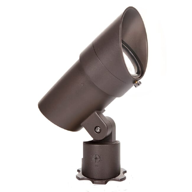 WAC LED 120V Large Accent Light Adjustable Beam and Output 3000K Bronze on Brass