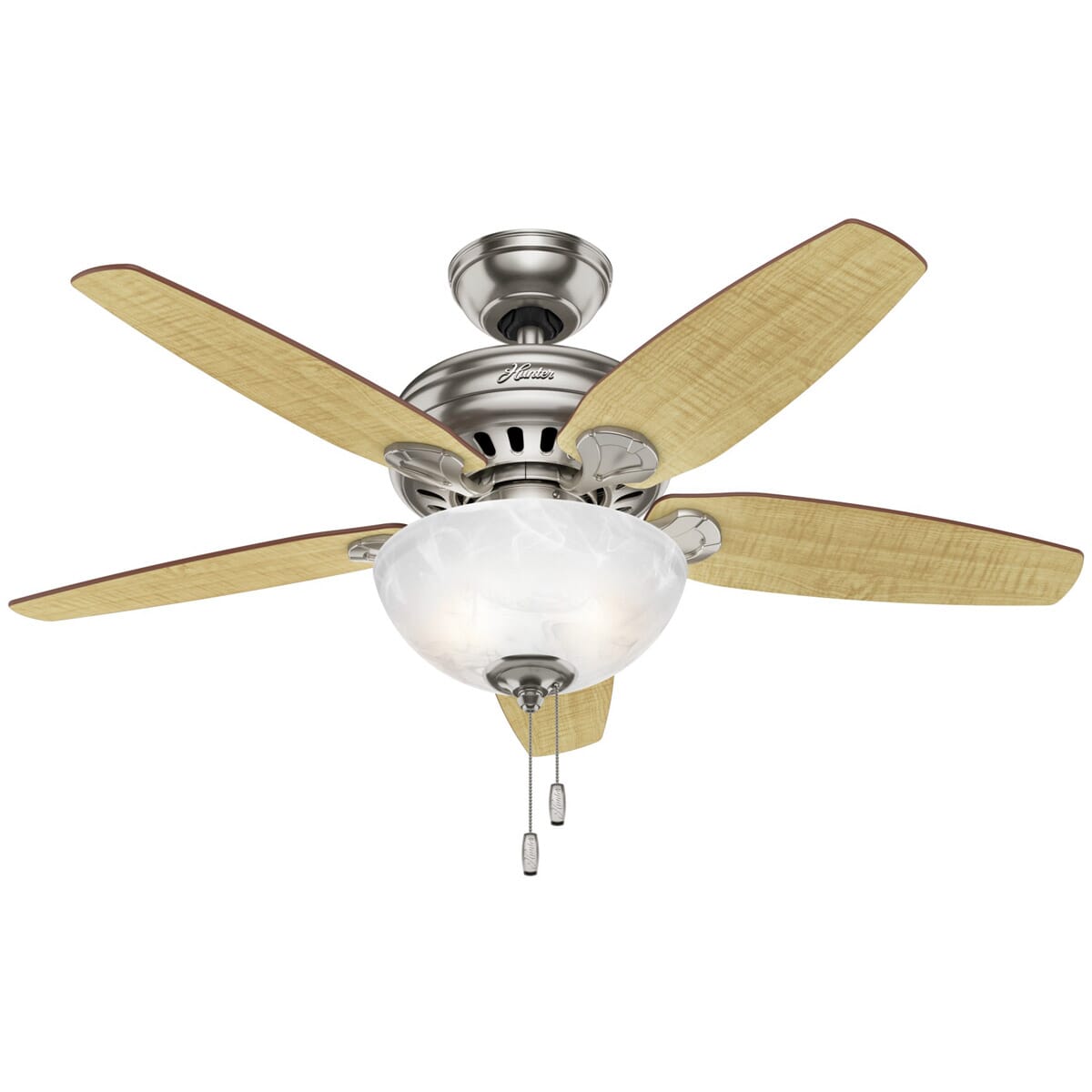 Hunter Cedar Park 44" 2-Light Ceiling Fan in Brushed Nickel