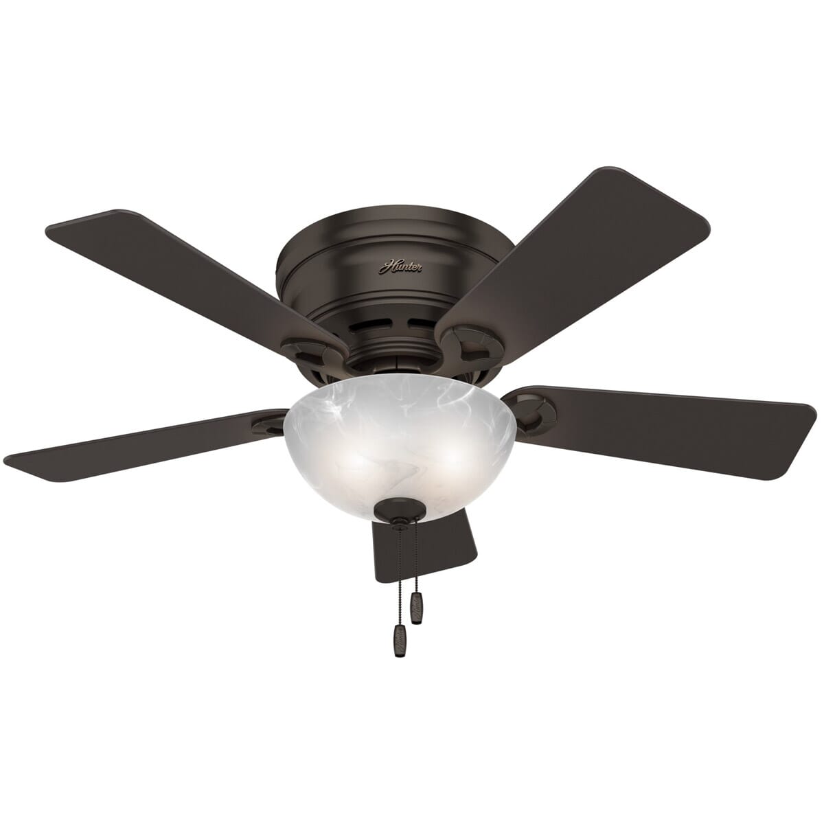 Hunter Haskell 42" 2-Light Ceiling Fan in Premier Bronze