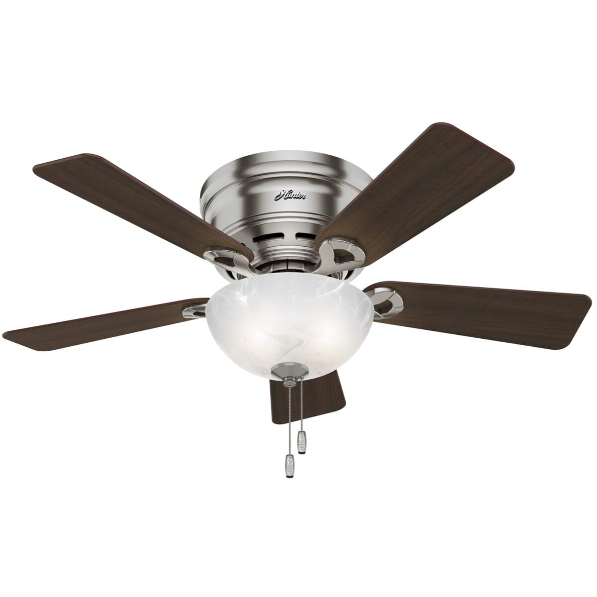 Hunter Haskell 42" 2-Light Ceiling Fan in Brushed Nickel