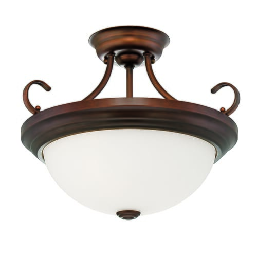 Millennium Lighting 5000 Series 2-Light Semi-Flush in Rubbed Bronze