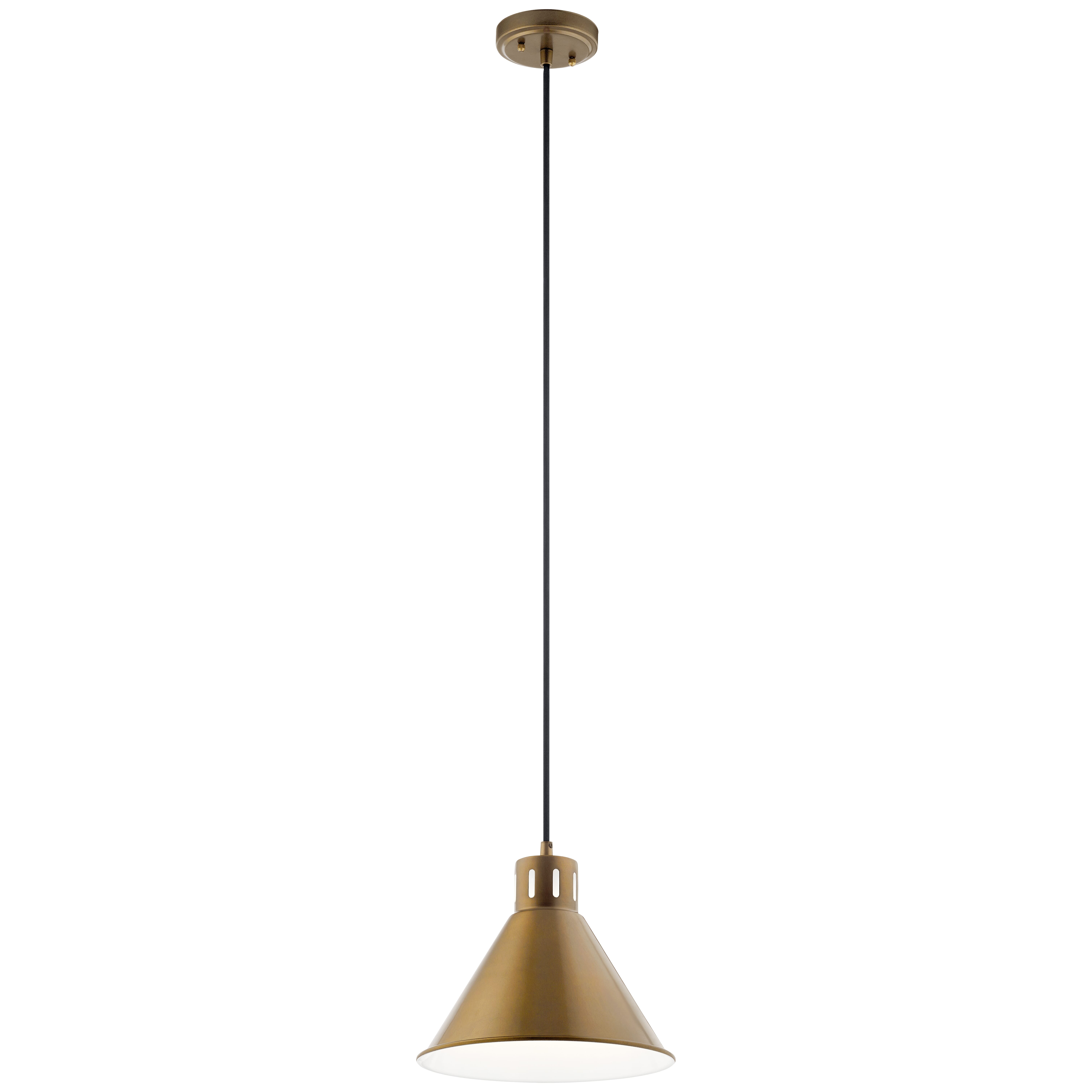 Kichler Zailey 11" Pendant Light in Natural Brass