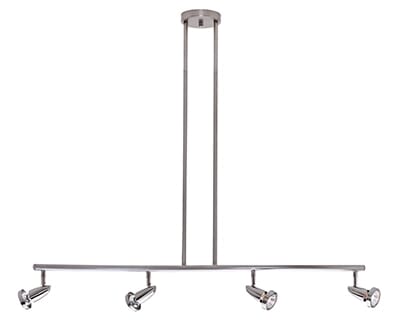 Access Lighting Mirage 4-Light Semi-Flush or Pendant in Brushed Steel