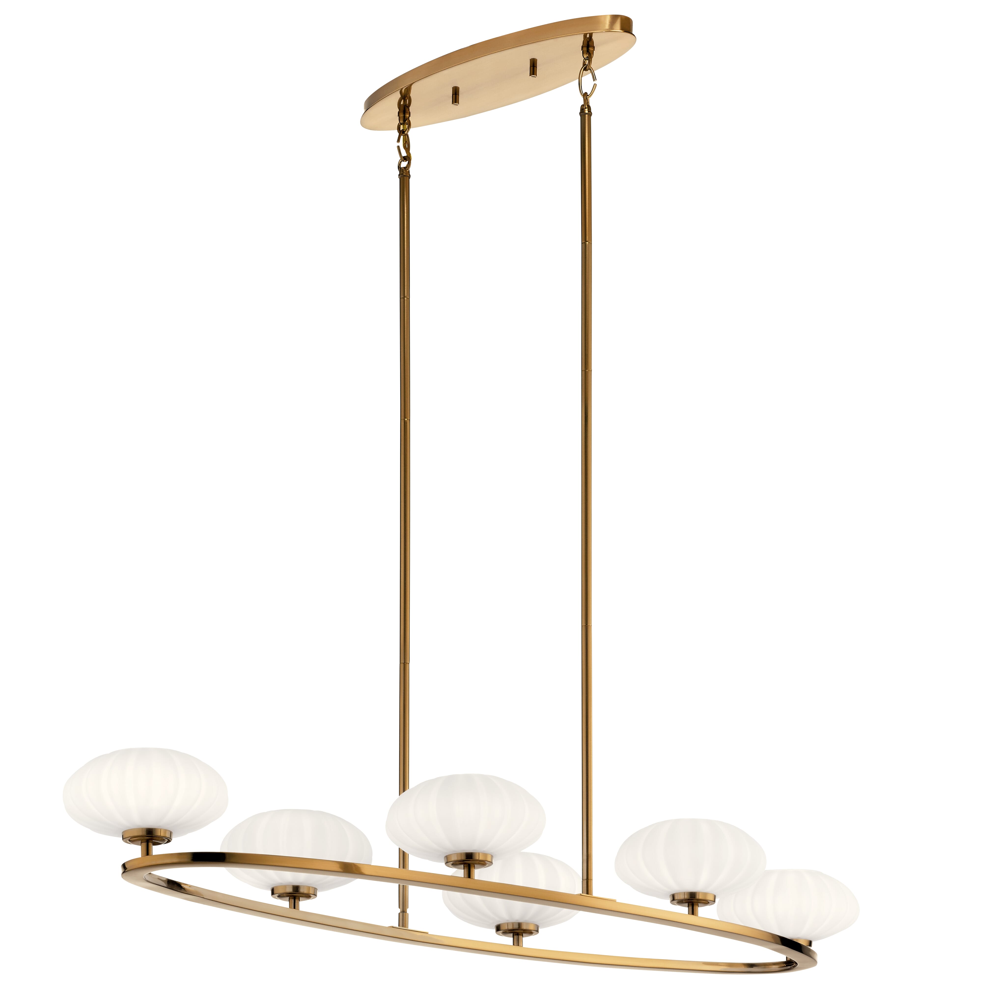 Kichler Pim 6-Light Contemporary Chandelier in Fox Gold