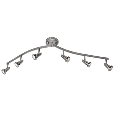 Access Lighting Mirage 6-Light Semi-Flush in Brushed Steel