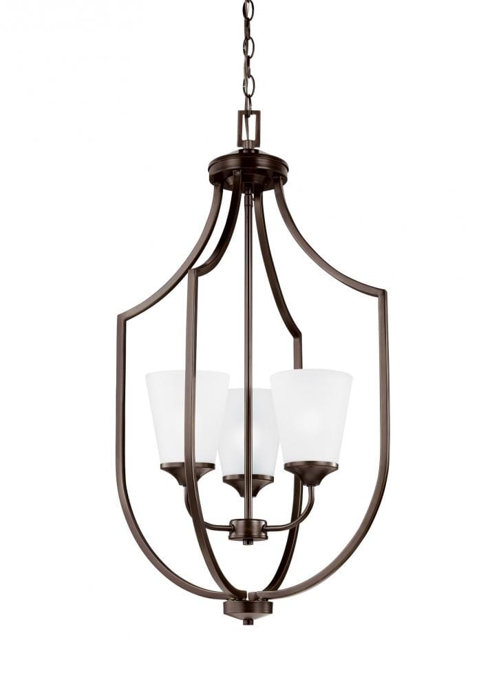 Sea Gull Hanford 3-Light Foyer Light in Bronze