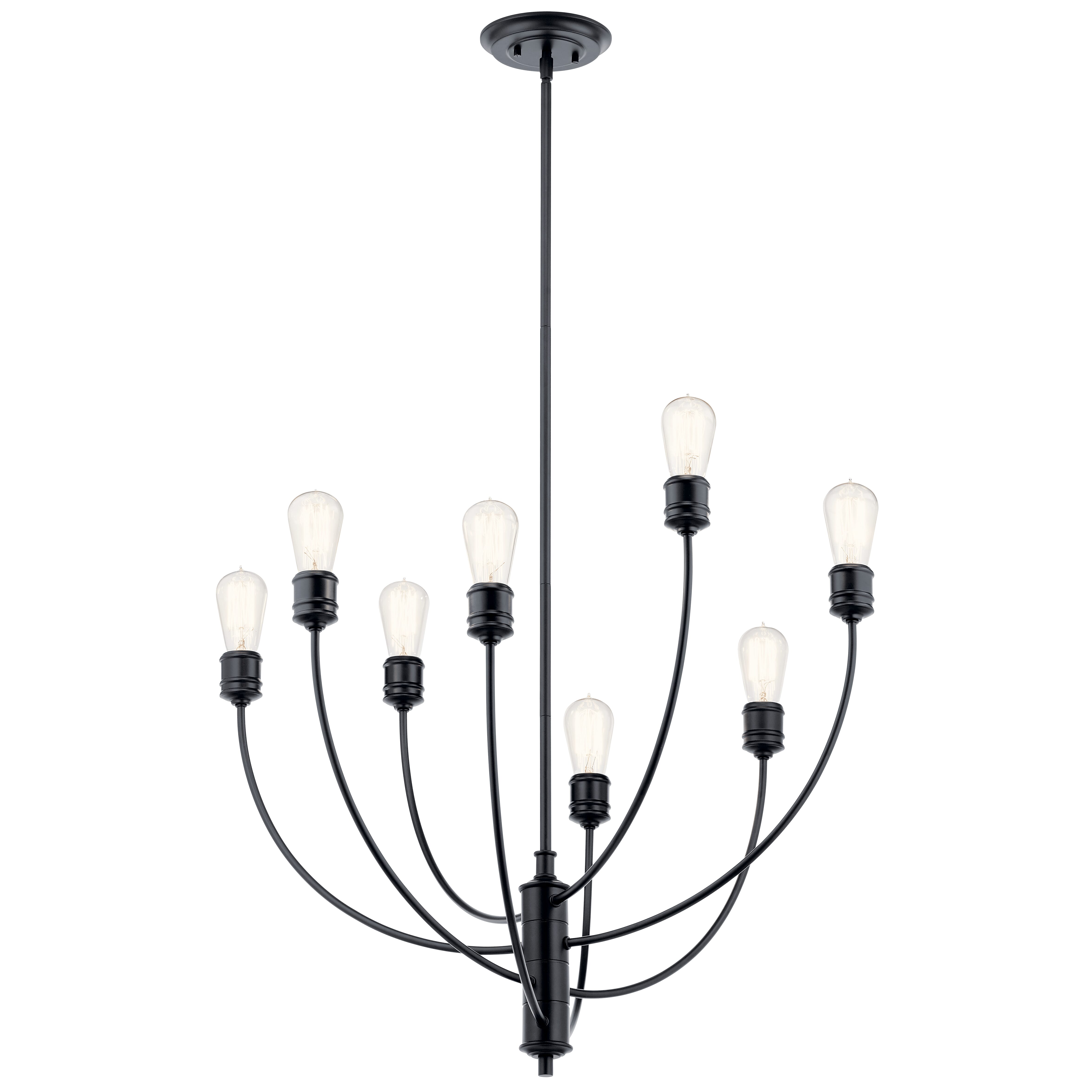 Kichler Hatton 8-Light Transitional Chandelier in Black