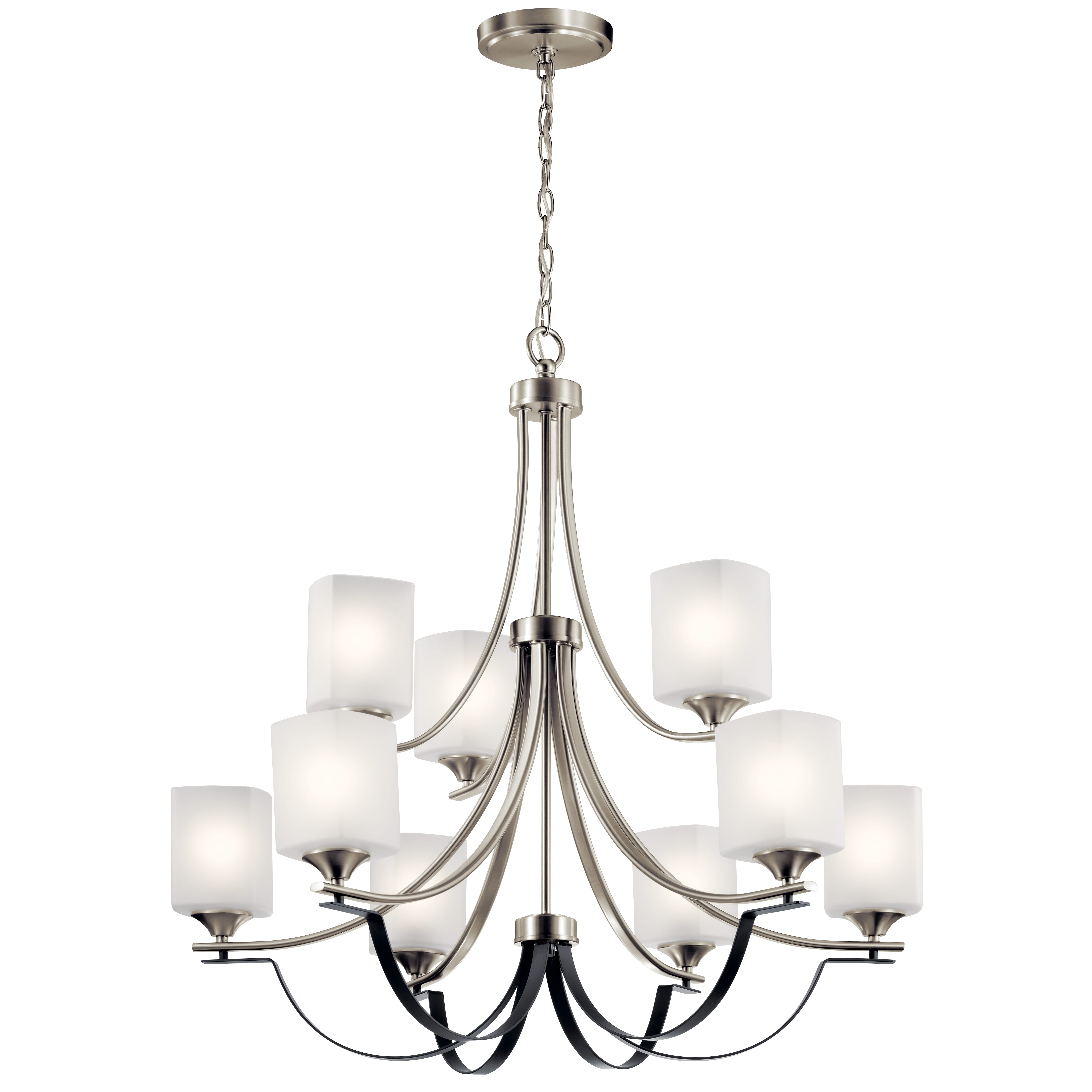 Kichler Tula 9-Light Transitional Chandelier in Brushed Nickel