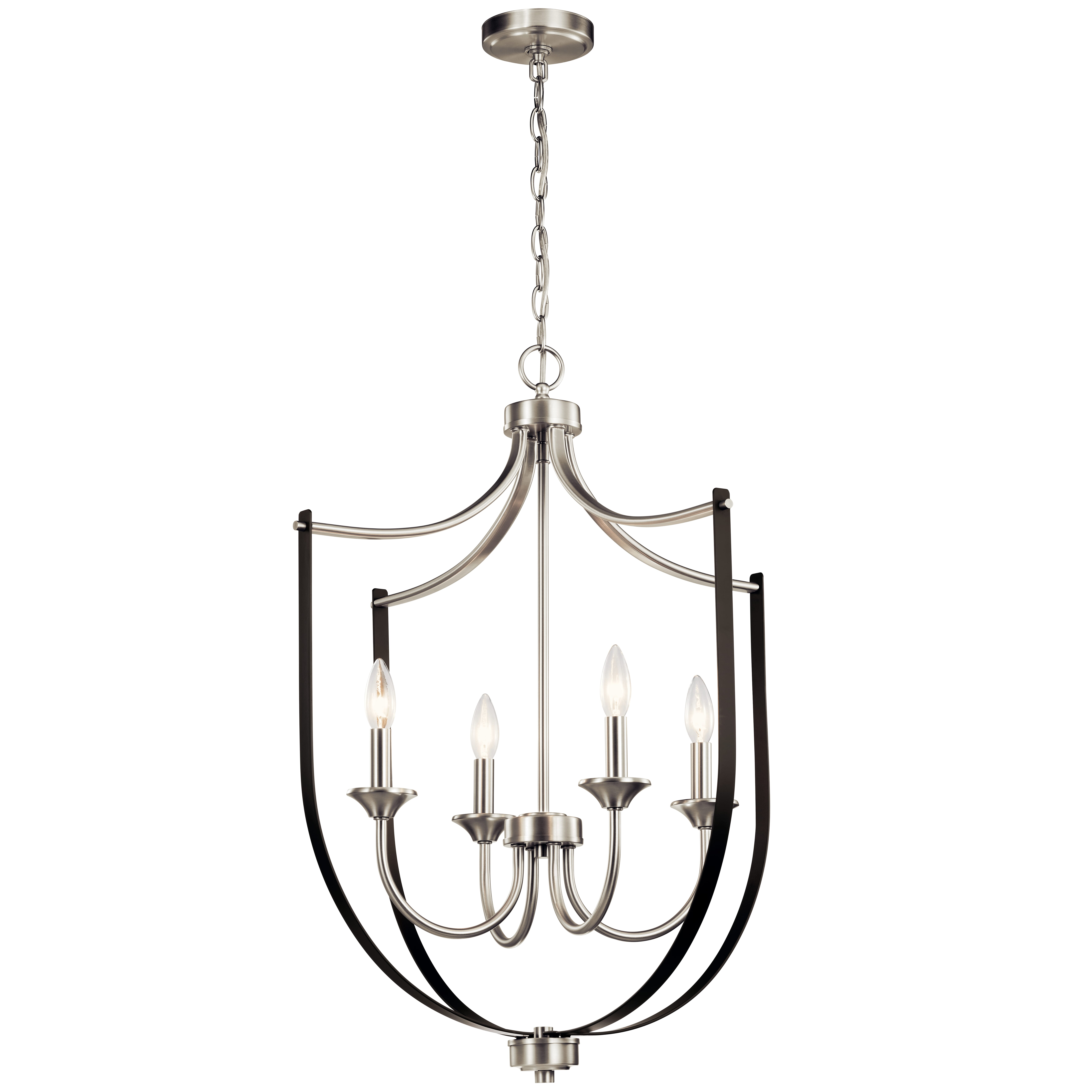 Kichler Tula 4-Light Transitional Chandelier in Brushed Nickel