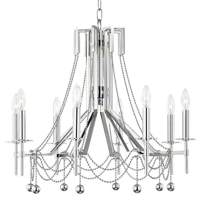 Hudson Valley Zariah by Corey Damen Jenkins 8-Light Chandelier in Polished Nickel