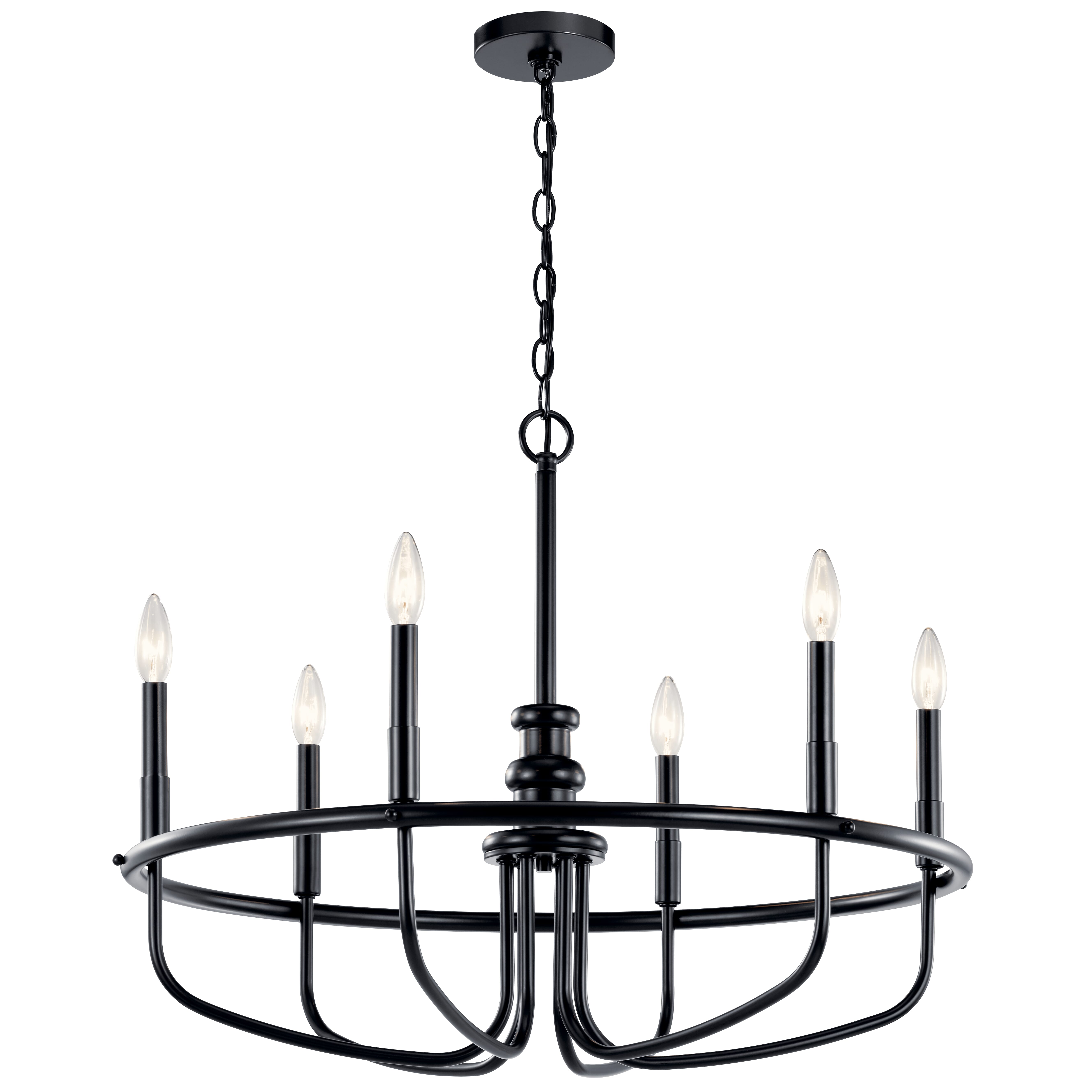 Kichler Capitol Hill 6-Light Traditional Chandelier in Black