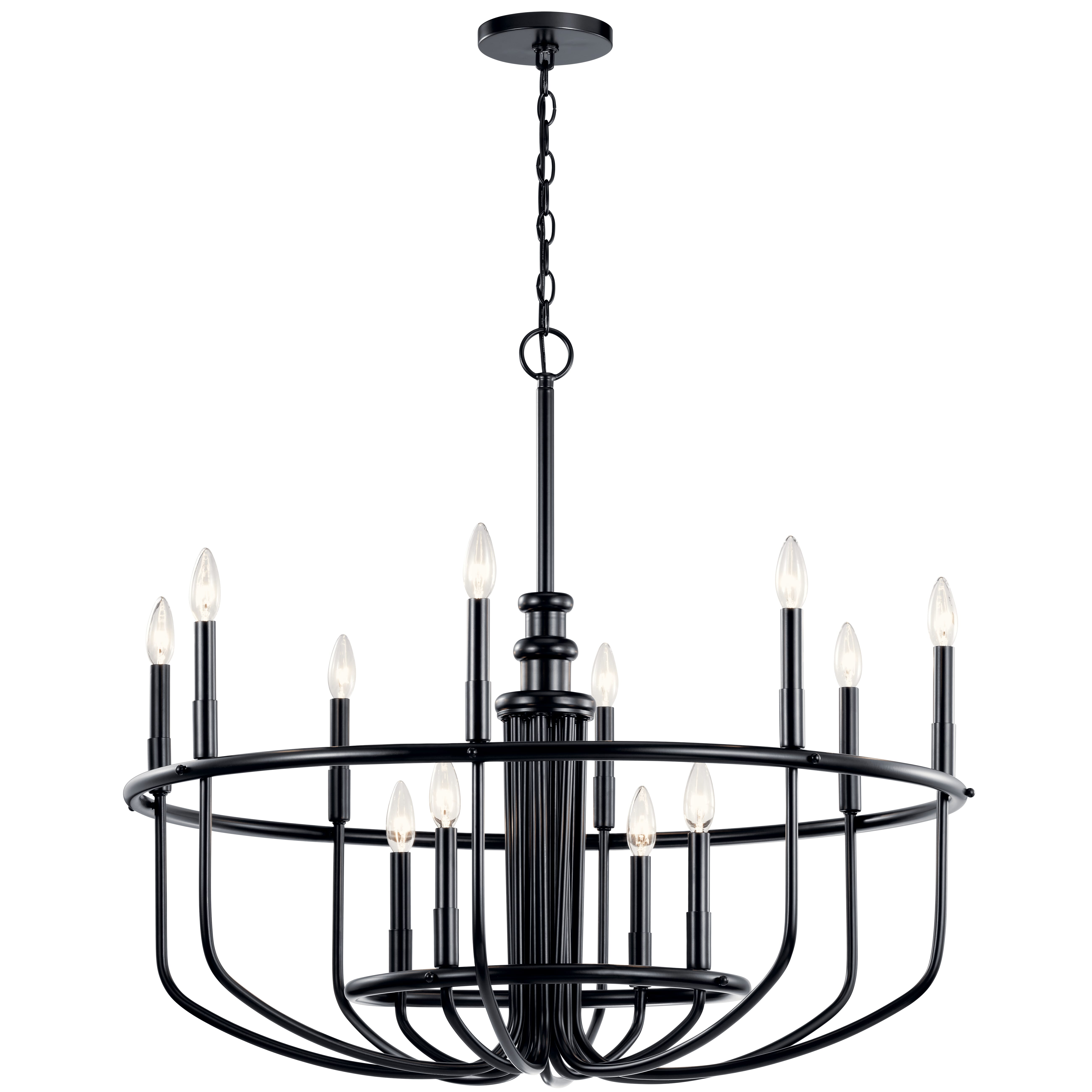 Kichler Capitol Hill 12-Light Traditional Chandelier in Black