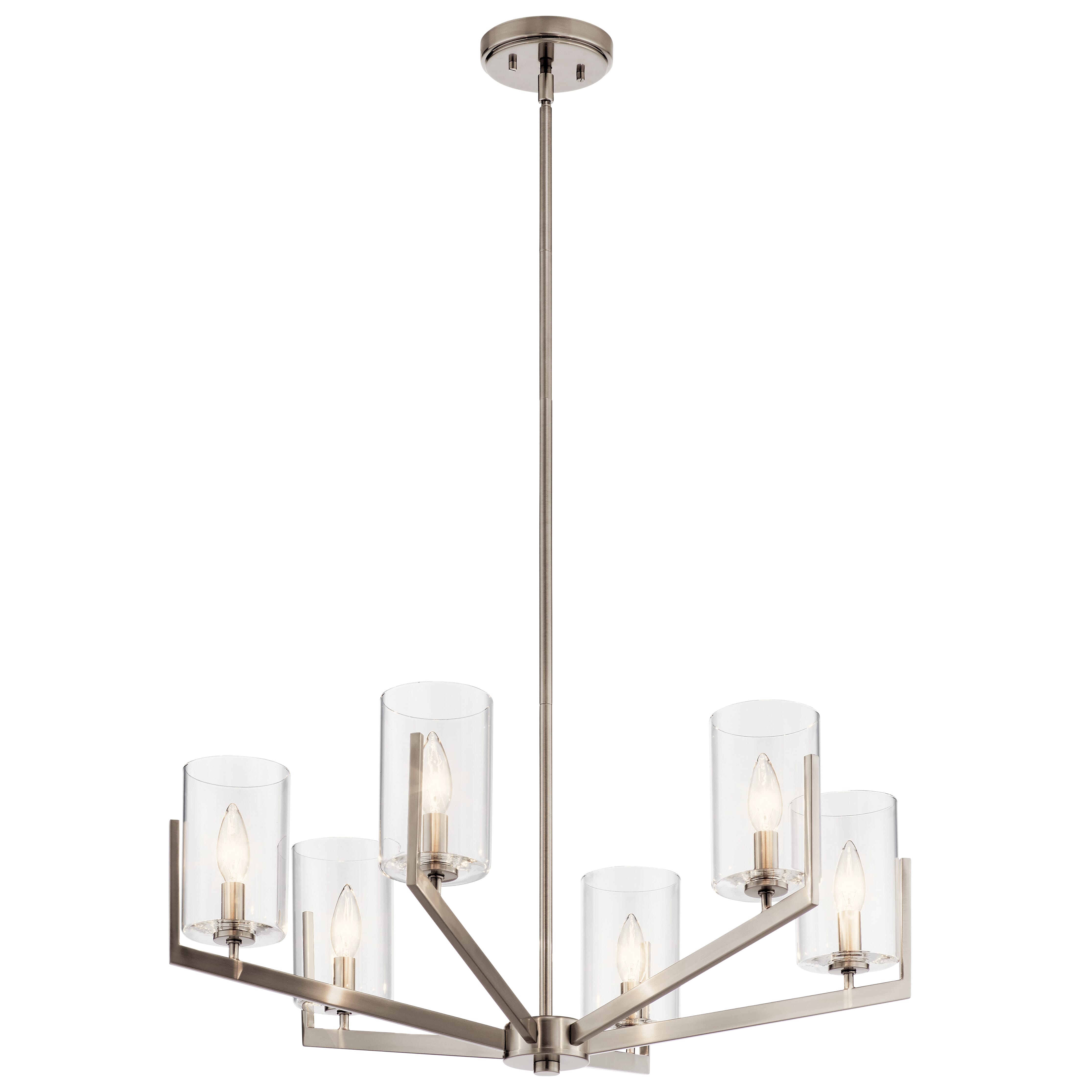 Kichler Nye 6-Light Transitional Chandelier in Classic Pewter