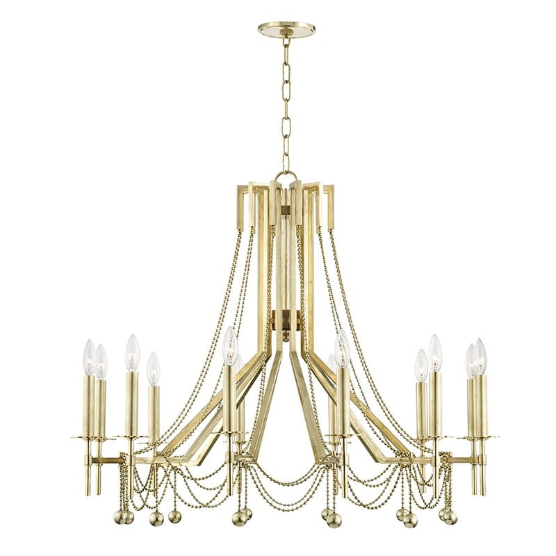 Hudson Valley Zariah by Corey Damen Jenkins 12-Light Chandelier in Aged Brass