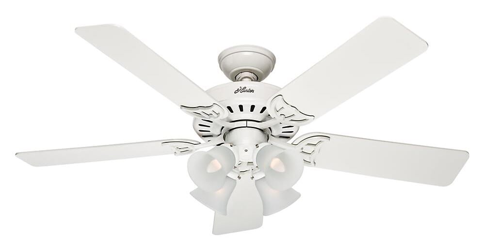 Hunter Studio Series 4-Light 52" Indoor Ceiling Fan in White