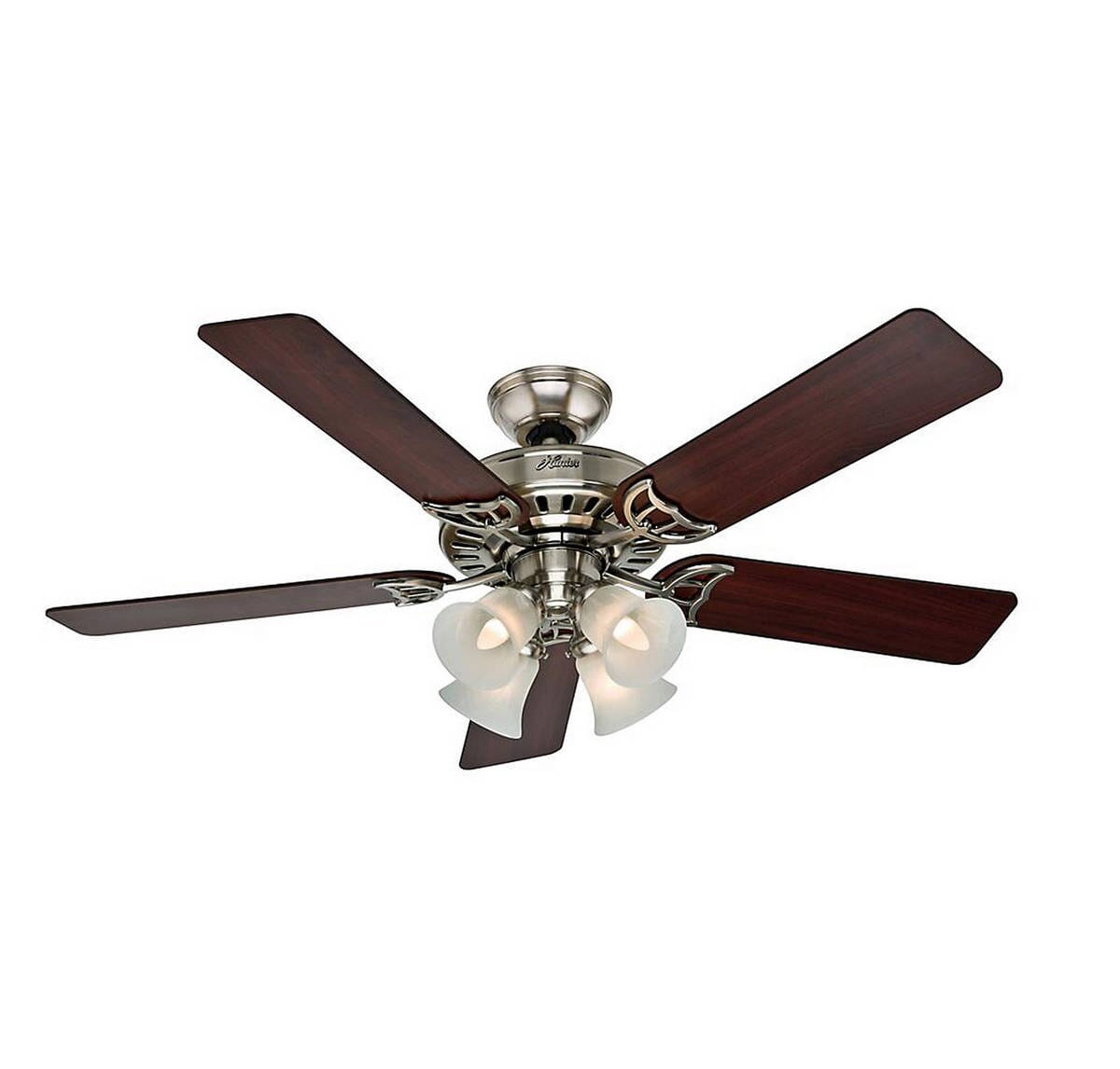 Hunter Studio Series 4-Light 52" Indoor Ceiling Fan in Brushed Nickel