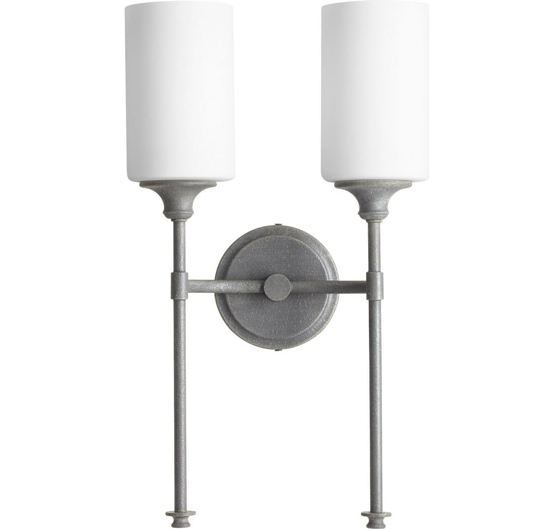 Quorum Celeste 2-Light Wall Sconce in Zinc