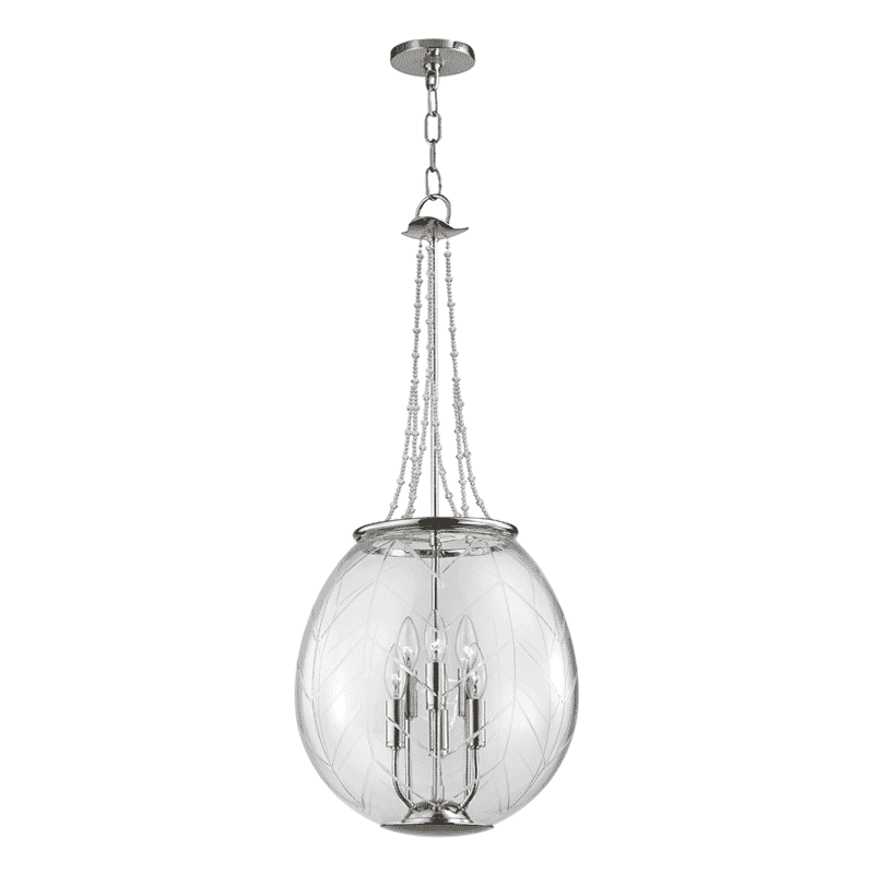 Hudson Valley Pierce 6-Light 34" Pendant Light in Polished Nickel