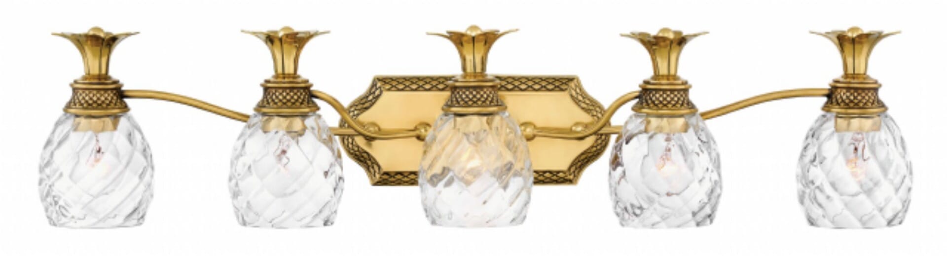 Hinkley Plantation 5-Light Bathroom Vanity Light in Burnished Brass