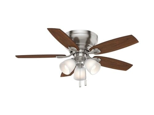 Casablanca Durant 3-Light 44" Indoor Flush Mount Ceiling Fan in Brushed Nickel