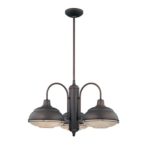 Millennium Lighting Neo-Industrial 3-Light Chandelier in Rubbed Bronze