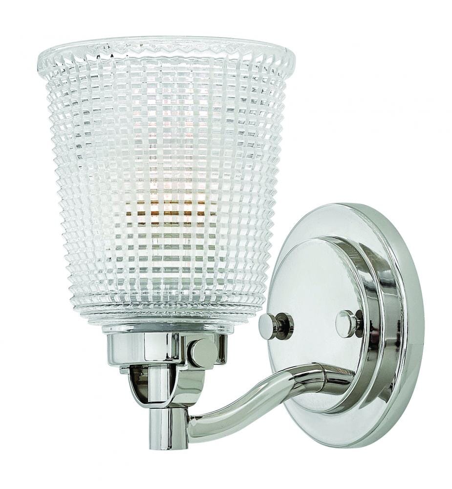 Hinkley Bennett 1-Light Bathroom Wall Sconce in Polished Nickel