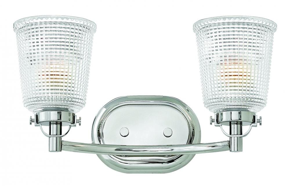 Hinkley Bennett 2-Light Bathroom Vanity Light in Polished Nickel