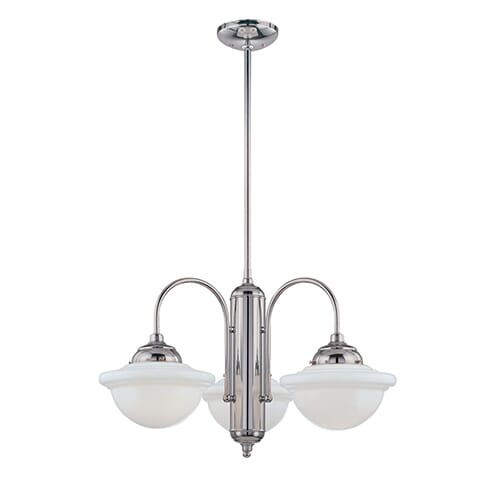 Millennium Lighting Neo-Industrial 3-Light Chandelier in Chrome