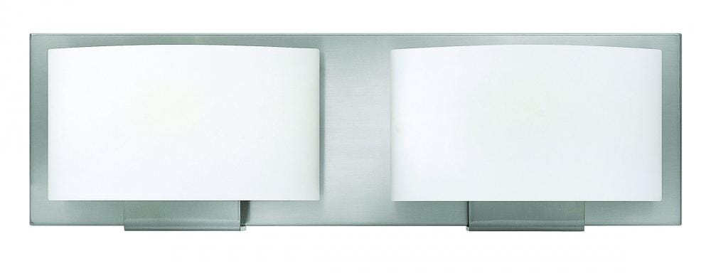 Hinkley Mila 2-Light Bathroom Vanity Light in Brushed Nickel