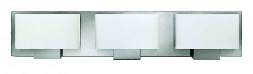 Hinkley Mila 3-Light Bathroom Vanity Light in Brushed Nickel