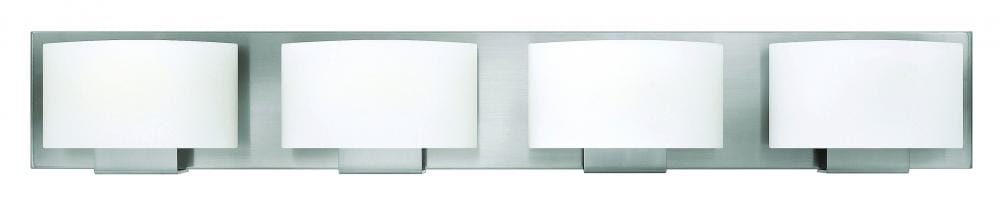 Hinkley Mila 4-Light Bathroom Vanity Light in Brushed Nickel