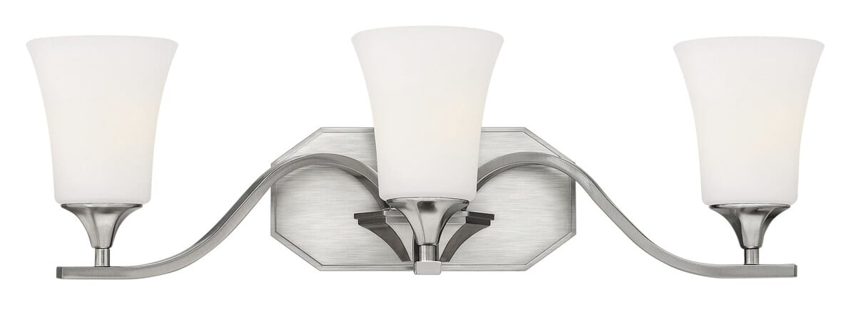 Hinkley Brantley 3-Light Bathroom Vanity Light in Brushed Nickel