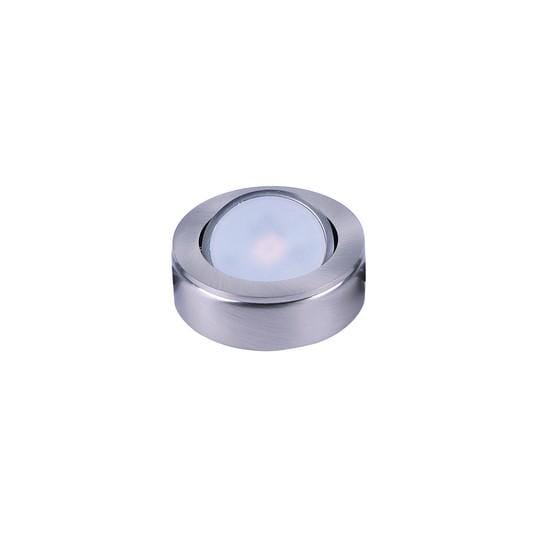 Maxim Lighting CounterMax MX-LD-AC 1-Light 1-Light Under Cabinet Disc in Satin Nickel