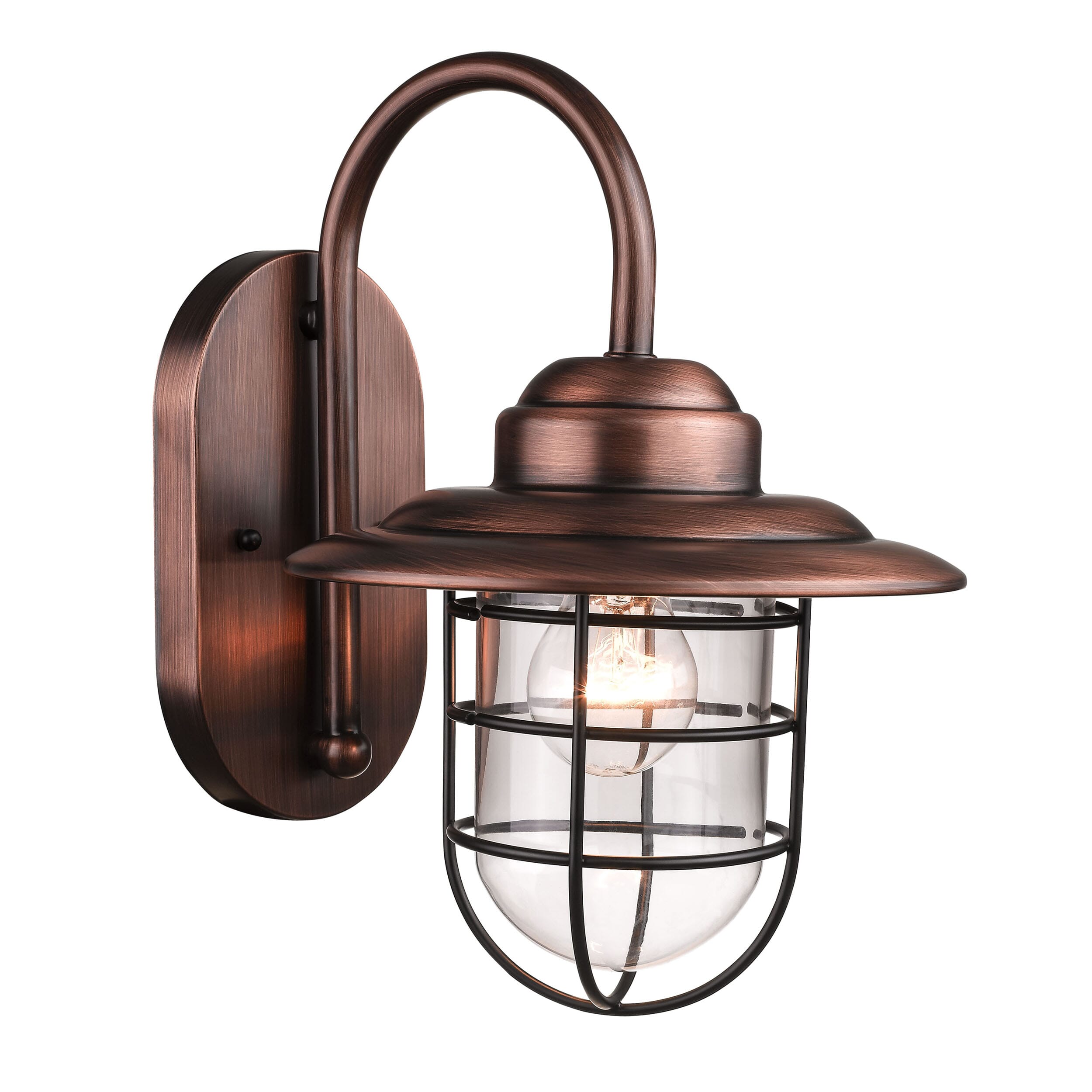 Millennium Lighting R Series 1-Light Wall Lantern in Natural Copper