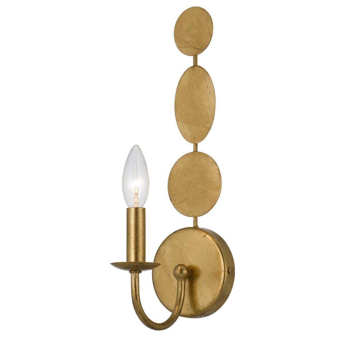 Crystorama Layla 16" Wall Sconce in Antique Gold