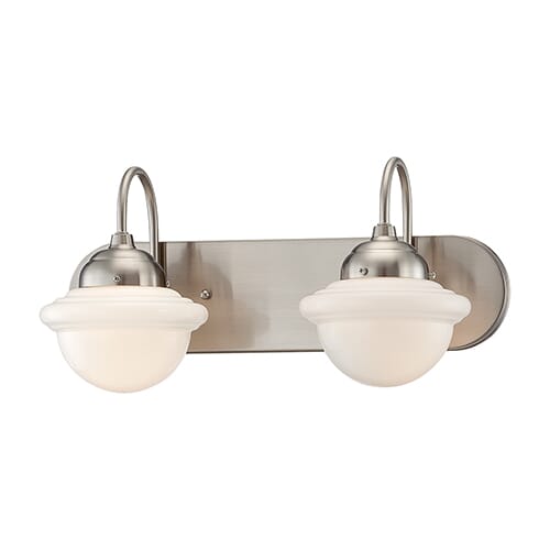 Millennium Lighting Neo-Industrial 2-Light Bathroom Vanity Light in Satin Nickel