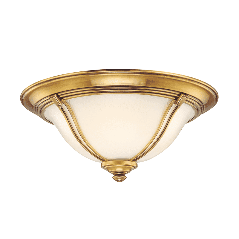 Hudson Valley Carrollton 2-Light 14" Ceiling Light in Flemish Brass