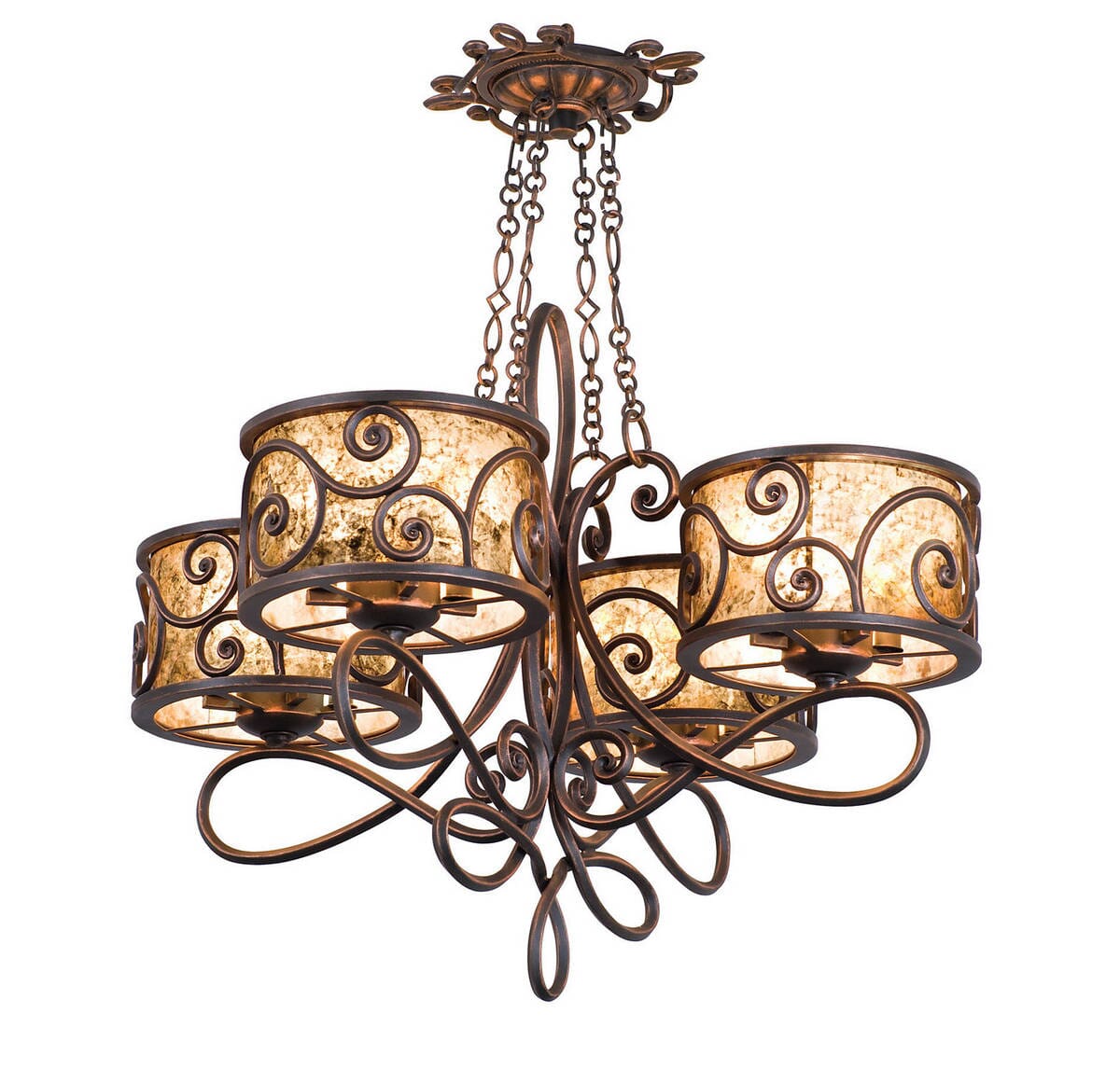 Kalco Windsor 16-Light Chandelier in Antique Copper