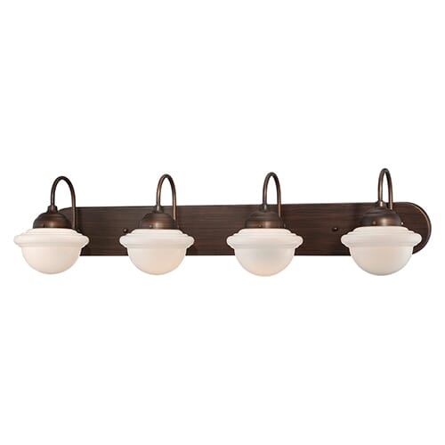 Millennium Lighting Neo-Industrial 4-Light Bathroom Vanity Light in Rubbed Bronze