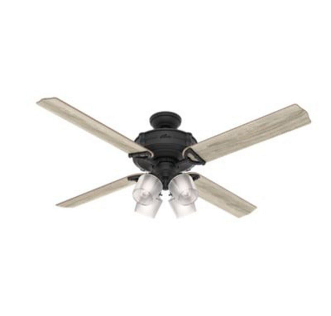 Hunter Brunswick 4-Light 60" Indoor Ceiling Fan in Natural Iron