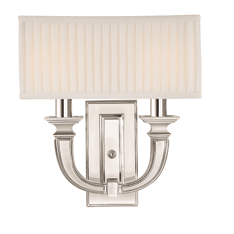 Hudson Valley Phoenicia 2-Light 16" Wall Sconce in Polished Nickel